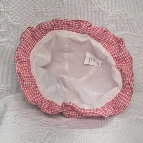 Disney Store Vintage 101 Dalmatians Red Plaid Pinic Cap Hat Baby Infant Toddler - Picture 6 of 8